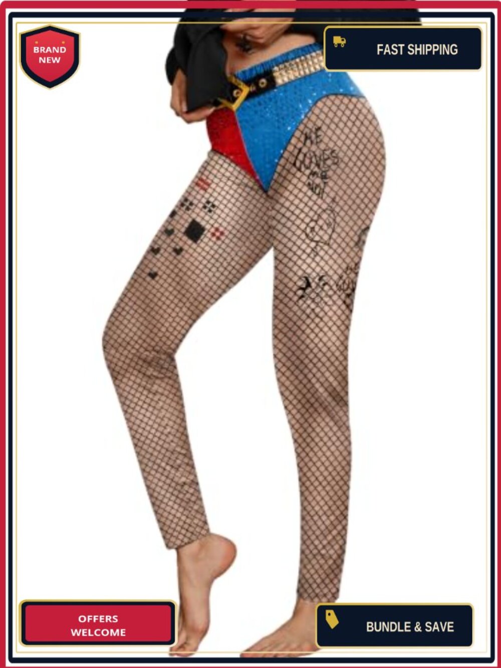 Halloween Graphic Print High Waist Skinny Leggings Funny Costume Pants